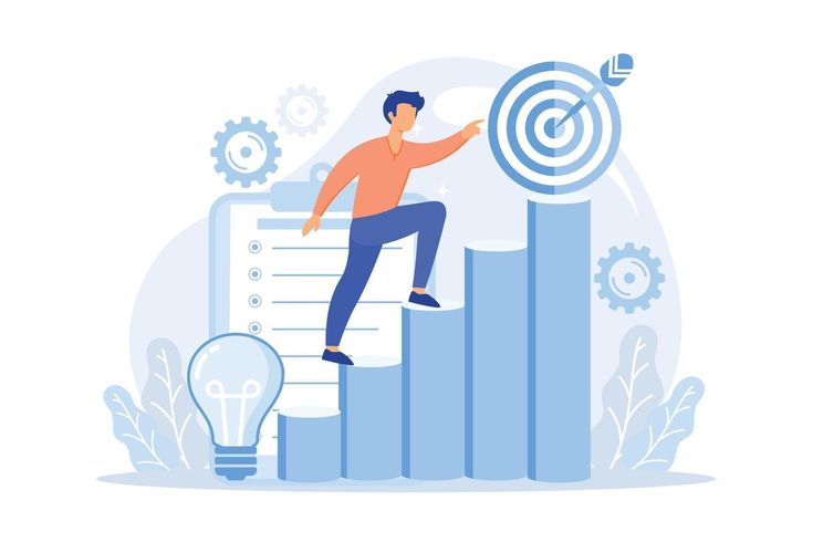 Mision Empresarial Declaracion De Mision Objetivos Y Filosofia Empresarial Vision De La Empresa Valores Fundamentales Compromiso Del Cliente Lealtad Y Satisfaccion Diseno Plano Ilustracion Moderna